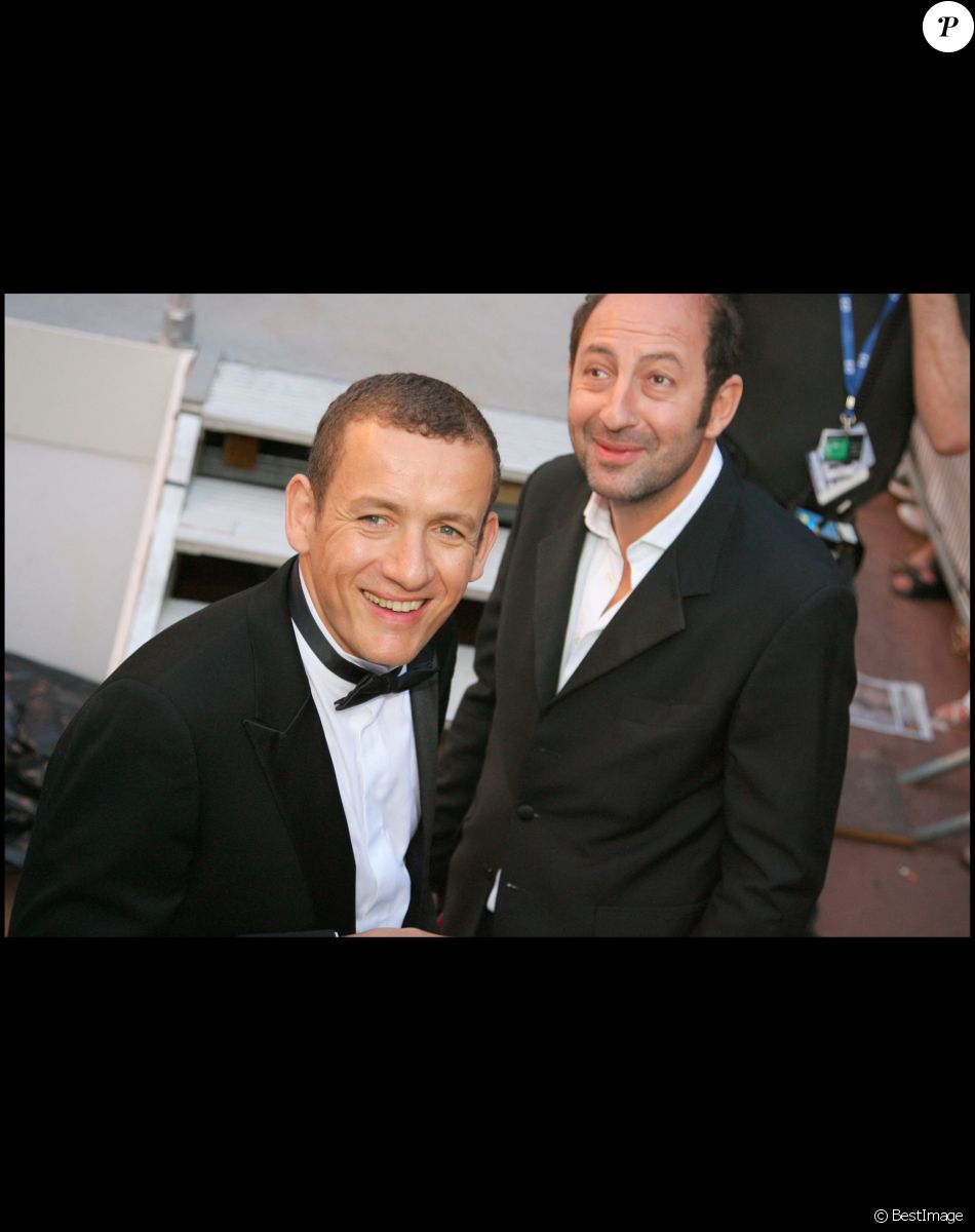 Kad Merad, Dany Boon lors de la projection du film "Bienvenue chez les Ch'tis" au Festival de Cannes en 2008.