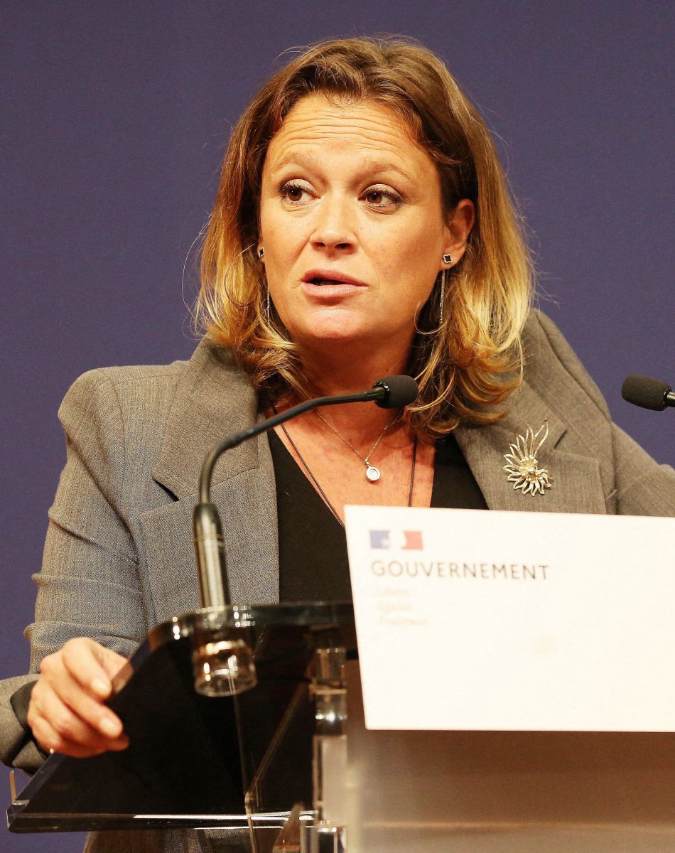 Exclusif - Olivia Grégoire (enceinte) secrétaire d'état chargée de l'Économie sociale, solidaire et responsable intervient lors du congrès Meet'Up Greentech à Paris le 19 octobre 2021