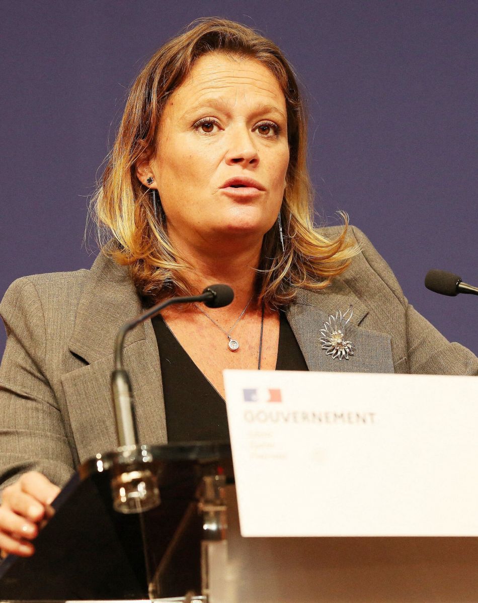Exclusif - Olivia Grégoire (enceinte) secrétaire d'état chargée de l'Économie sociale, solidaire et responsable intervient lors du congrès Meet'Up Greentech à Paris le 19 octobre 2021
