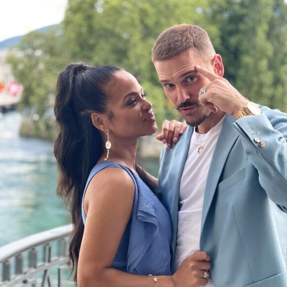 M. Pokora et sa femme Christina Milian sur Instagram. Le 17 juillet 2021.