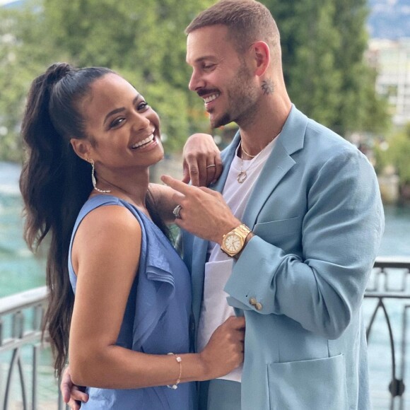 M. Pokora et sa femme Christina Milian sur Instagram. Le 17 juillet 2021.