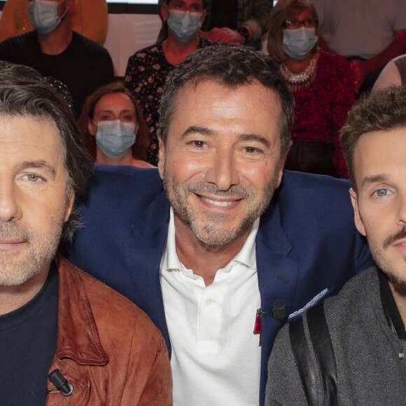 Exclusif - Philippe Lellouche, Bernard Montiel, Matt Pokora sur le plateau de l'émission TPMP (Touche pas à mon poste) diffusée en direct le 27 septembre 2021 sur C8. © Jack Tribeca / Bestimage 