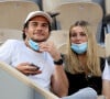 Amir Haddad et sa femme Lital - People dans les tribunes des Internationaux de France de Tennis de Roland Garros à Paris. Le 9 juin 2021 © Dominique Jacovides / Bestimage