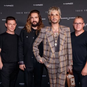 Le groupe Tokio Hotel: Tom Kauilitz, Bill Kaulitz, Georg Listing, Gustav Schaefer - Le groupe Tokio Hotel présente son nouveau single "Here comes The Night" au club China à Berlin, Allemagne, le 22 octobre 2021.