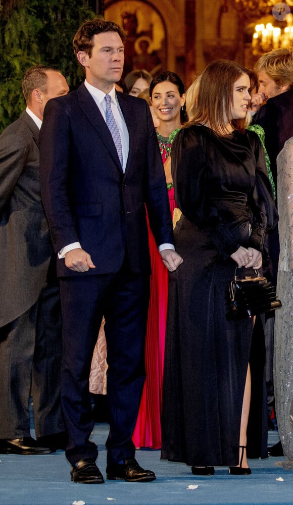 Princesse Eugenie d'York au mariage du Prince Philippos de Greece et de la princesse Nina-Nastassja Flohr le 23 octobre 2021. @ddp images/PPE/NIeboer/ABACAPRESS.COM