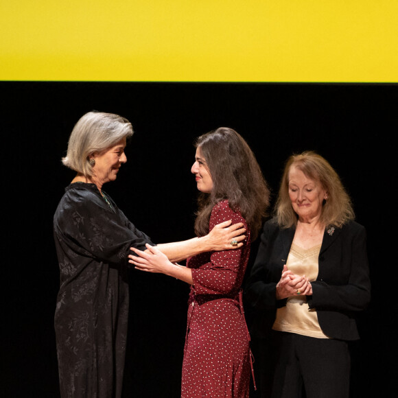 La princesse Caroline de Hanovre lors de la cérémonie de proclamation des Prix de la Fondation Prince Pierre de Monaco à l'opéra Garnier à Monaco, le 12 octobre 2021. © Olivier Huitel / Pool Monaco / Bestimage
