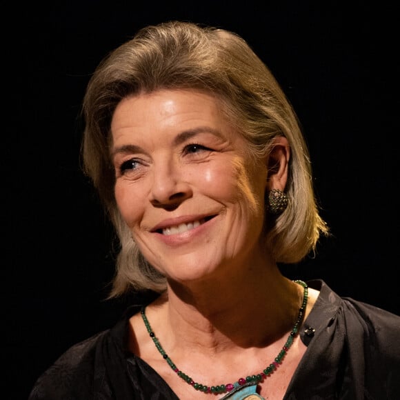 La princesse Caroline de Hanovre lors de la cérémonie de proclamation des Prix de la Fondation Prince Pierre de Monaco à l'opéra Garnier à Monaco, le 12 octobre 2021. © Olivier Huitel / Pool Monaco / Bestimage