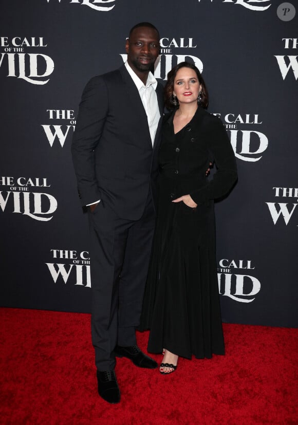 Omar Sy, Hélène Sy - Photocall de la première du film L'Appel de la forêt (The call of the wild) à Los Angeles le 13 février 2020.