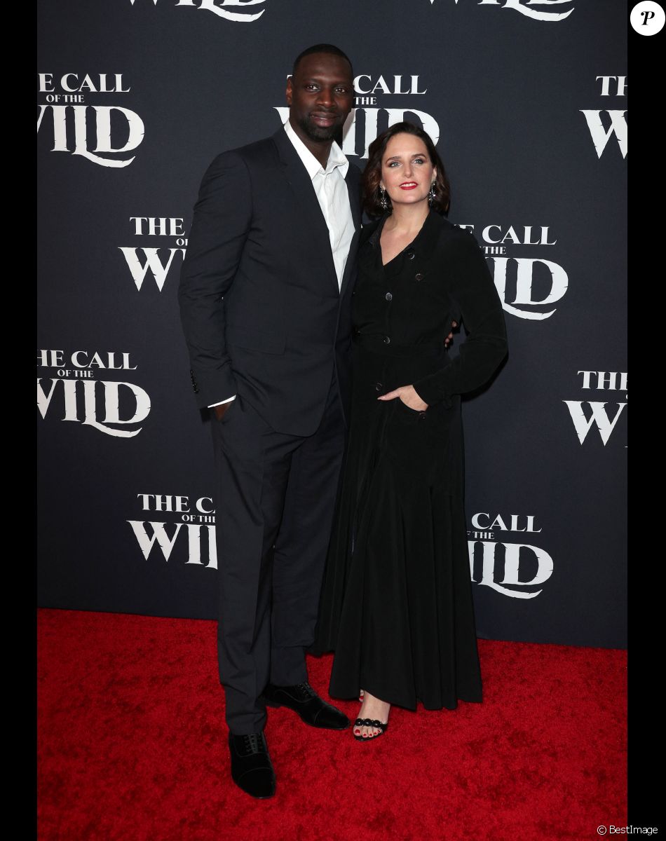 Omar Sy, Hélène Sy - Photocall de la première du film L'Appel de la forêt (The call of the wild) à Los Angeles le 13 février 2020.
