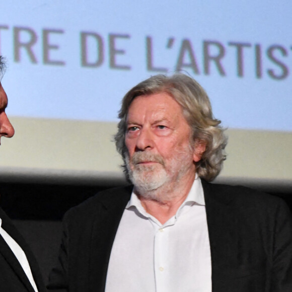 Gérard Depardieu et Daniel Benoin - Soirée de clôture de la 3e édition du Festival Cinéroman à Nice, le 24 octobre 2021. © Bruno Bebert / Bestimage