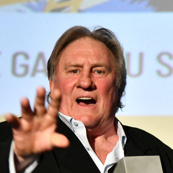 Gérard Depardieu - Soirée de clôture de la 3e édition du Festival Cinéroman à Nice, le 24 octobre 2021. © Bruno Bebert / Bestimage