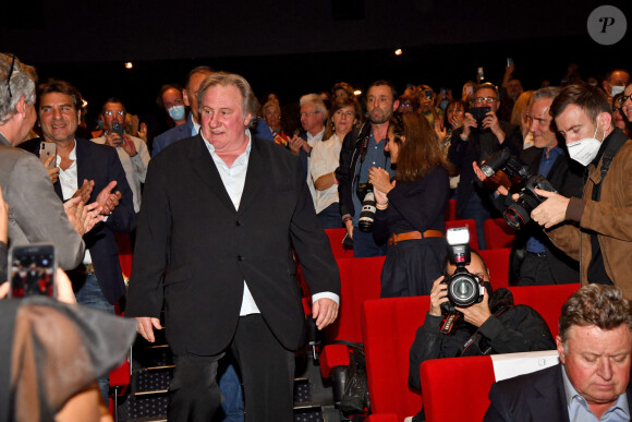 Gérard Depardieu - Soirée de clôture de la 3e édition du Festival Cinéroman à Nice, le 24 octobre 2021. © Bruno Bebert / Bestimage