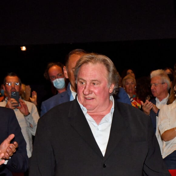 Gérard Depardieu - Soirée de clôture de la 3e édition du Festival Cinéroman à Nice, le 24 octobre 2021. © Bruno Bebert / Bestimage