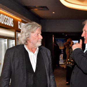 Daniel Benoin et Gérard Depardieu - Soirée de clôture de la 3e édition du Festival Cinéroman à Nice, le 24 octobre 2021. © Bruno Bebert / Bestimage