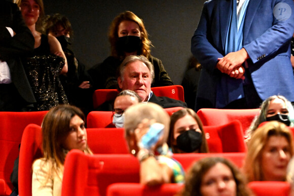 Gérard Depardieu - Soirée de clôture de la 3e édition du Festival Cinéroman à Nice, le 24 octobre 2021. © Bruno Bebert / Bestimage