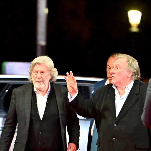 Daniel Benoin et Gérard Depardieu - Soirée de clôture de la 3e édition du Festival Cinéroman à Nice, le 24 octobre 2021. © Bruno Bebert / Bestimage