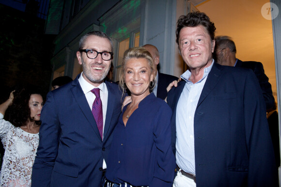 Jacques Silvant, Sheila et Yves Martin - Soirée en l'honneur du "Royal Palm de Marrakech" à Paris le 17 septembre 2014.