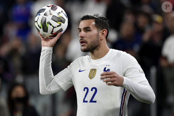 Theo Hernandez - Match de football en ligue des Nations : La France bat la Belgique 3-2 au Juventus Stadium à Turin.