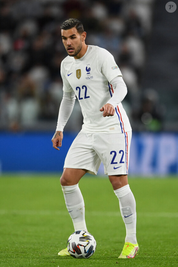 Theo Hernandez - Match de football en ligue des Nations : La France bat la Belgique 3-2 au Juventus Stadium à Turin le 7 octobre 2021. © Aflo/Panorami/Bestimage