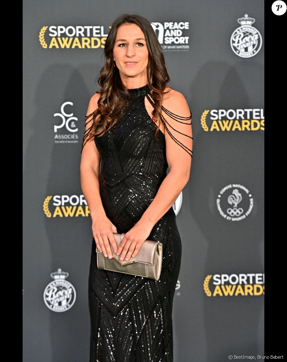 Lucie Bertaud durant la soirée de la 32ème édition des Sportel Awards 2021 au Grimaldi Forum à Monaco. Placé sous la présidence d'honneur du prince Albert II de Monaco, le Sportel Awards est avant tout une compétition internationale ayant pour but de récompenser les meilleures séquences sportives télévisuellle de l'année écoulée. © Bruno Bebert/Bestimage