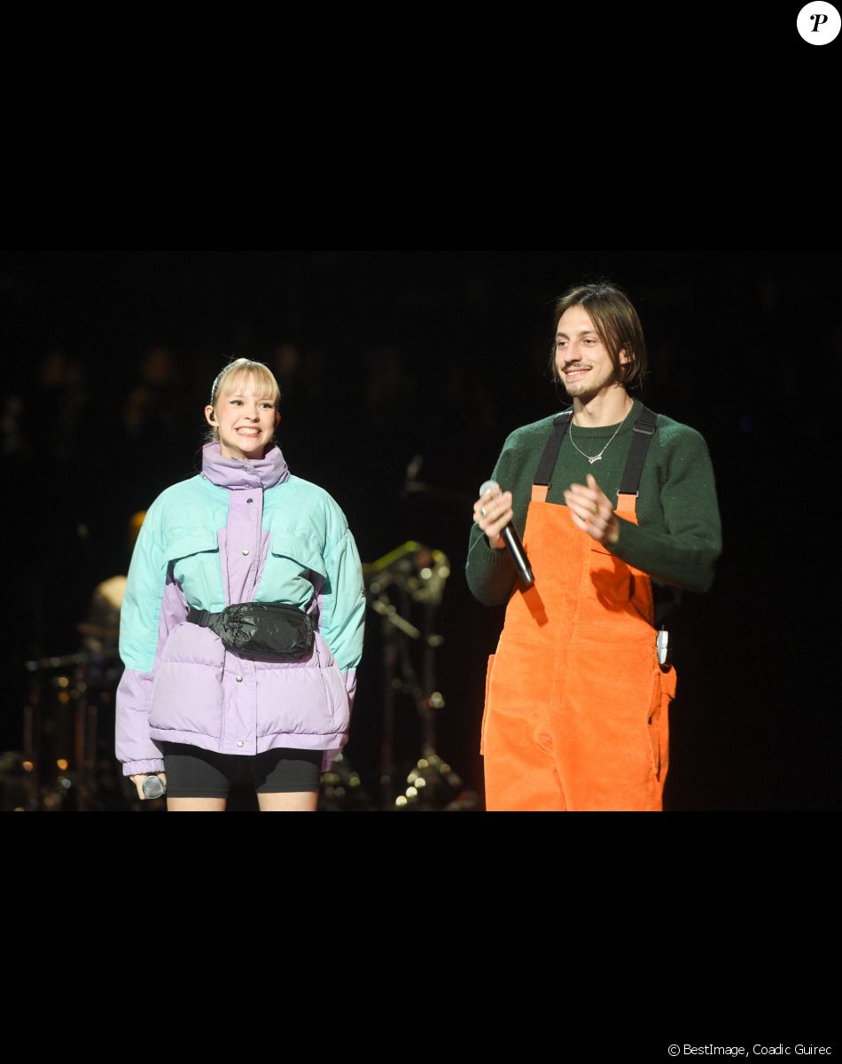Angèle (Album Révélation de l'année pour "Brol", Création Audiovisuelle : Angèle, Tout Oublier), Roméo Elvis lors de la cérémonie des 34e Victoires de la Musique à la Seine Musicale, Boulogne Billancourt le 8 février 209. © Coadic Guirec / Bestimage