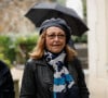Catherine Frot à la sortie de l'hommage à Marcel Bluwal au cimetière de Montmartre à Paris le 29 octobre 2021. 