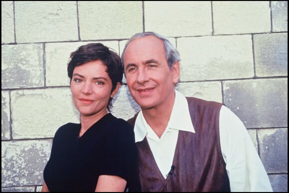 Patrice Laffont et Cendrine Dominguez sur l'émission "Fort Boyard" en 1994.