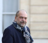 Eric Dupond-Moretti, ministre de la justice, garde des Sceaux à la sortie du conseil des ministres, le 27 octobre 2021, au palais de l'Elysée, à Paris.