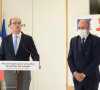 Le Premier ministre, Jean Castex et le ministre de la Justice, garde des Sceaux, Eric Dupond-Moretti en déplacement à Lorient, France, le 28 octobre 2021.