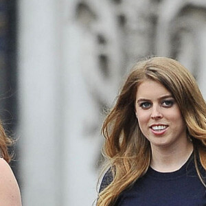 La princesse Eugenie et la princesse Beatrice et leur père le prince Andrew - La famille royale d'Angleterre au "Patron's Lunch" à Londres, à l'occasion du 90ème anniversaire de la reine. Le 12 juin 2016