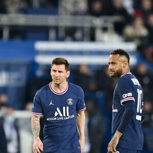 Neymar Jr et Lionel Messi (PSG) - Match de Ligue 1 Uber Eats Psg (2) - Lille(1) au Parc des Princes à Paris le 29 octobre 2021. © JB Autissier/PanoramicBestimage