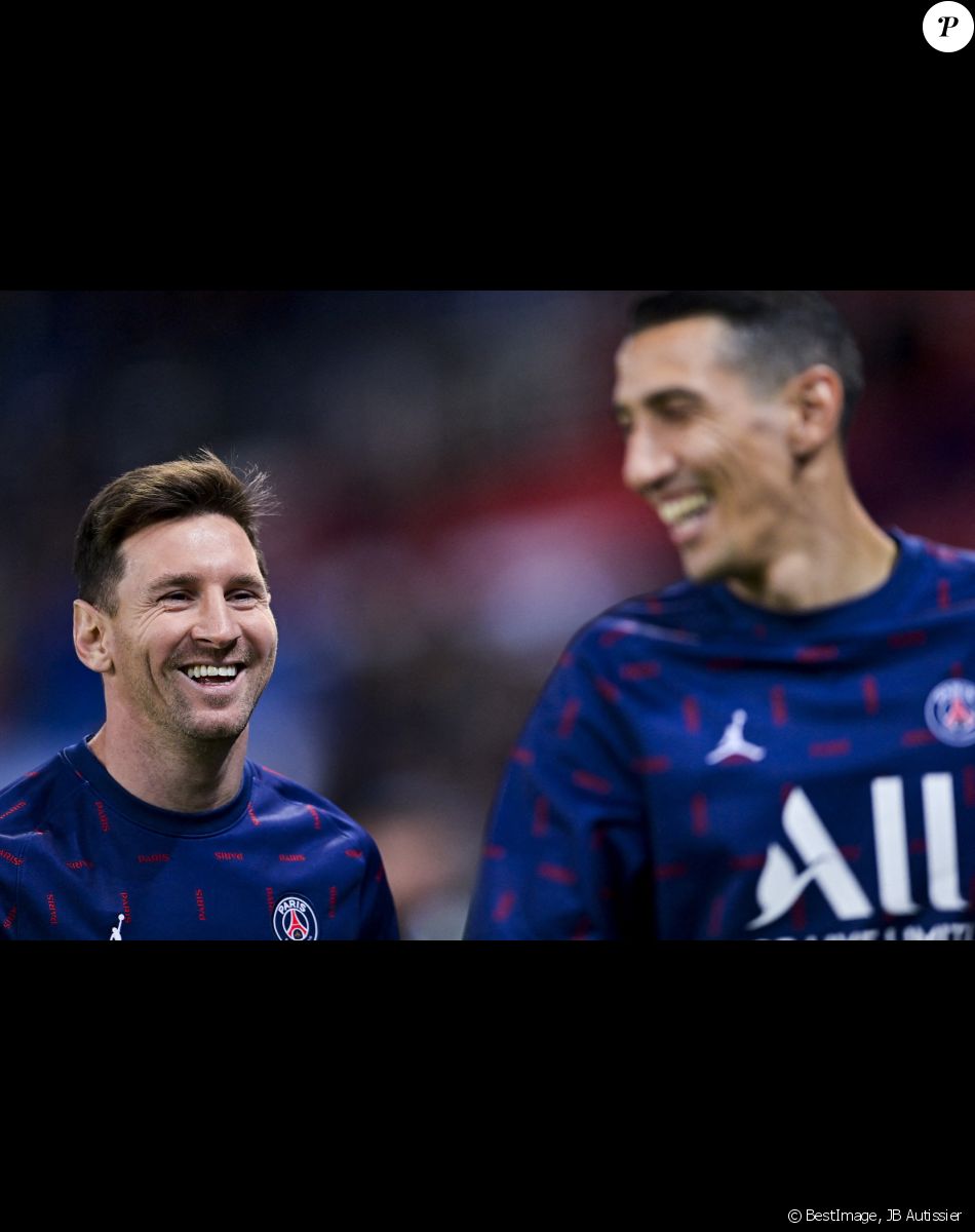 Angel Di Maria (PSG) / Lionel Messi (PSG) - Match de Ligue 1 Uber Eats Psg (2) - Lille(1) au Parc des Princes à Paris le 29 octobre 2021. © JB Autissier/PanoramicBestimage
