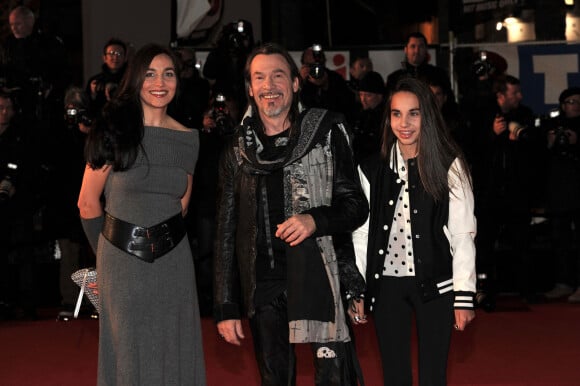 Florent Pagny, sa femme Azucena Pagny et leur fille Ael - 15eme edition des NRJ Music Awards au Palais des Festivals a Cannes le 14 decembre 2013.