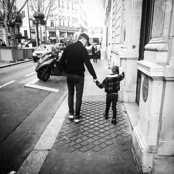 Gad Elmaleh et son fils Raphaël sur Instagram, 2018.