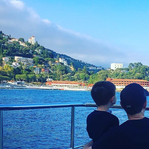 Gad Elmaleh et son fils Raphaël sur Instagram, 2018.