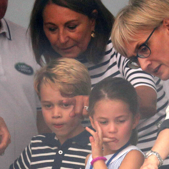 Le prince George et la princesse Charlotte de Cambridge - Le duc et la duchesse de Cambridge à la remise de prix de la régate King's Cup à Cowes le 8 août 2019.