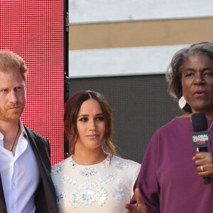 Prince Harry, Meghan Markle - A travers le monde, de nombreuses personnalités se sont mobilisées pour l'événement "Global Citizen Live". Le 26 septembre 2021. 