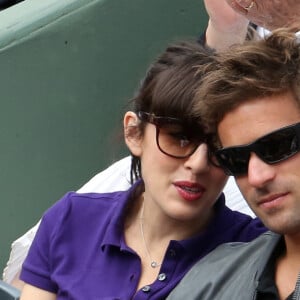 Nolwenn Leroy et Arnaud Clément aux Internationaux de France de Roland-Garros. Paris, le 9 juin 2012.