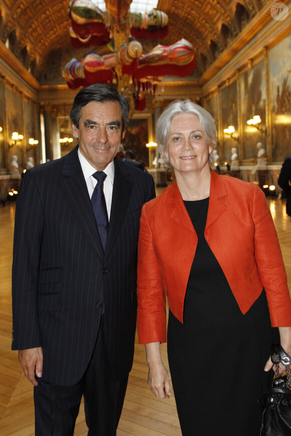 François Fillon et son épouse Penelope - Vernissage de l'exposition "Joana Vasconcelos Versailles" le 18 juin 2012