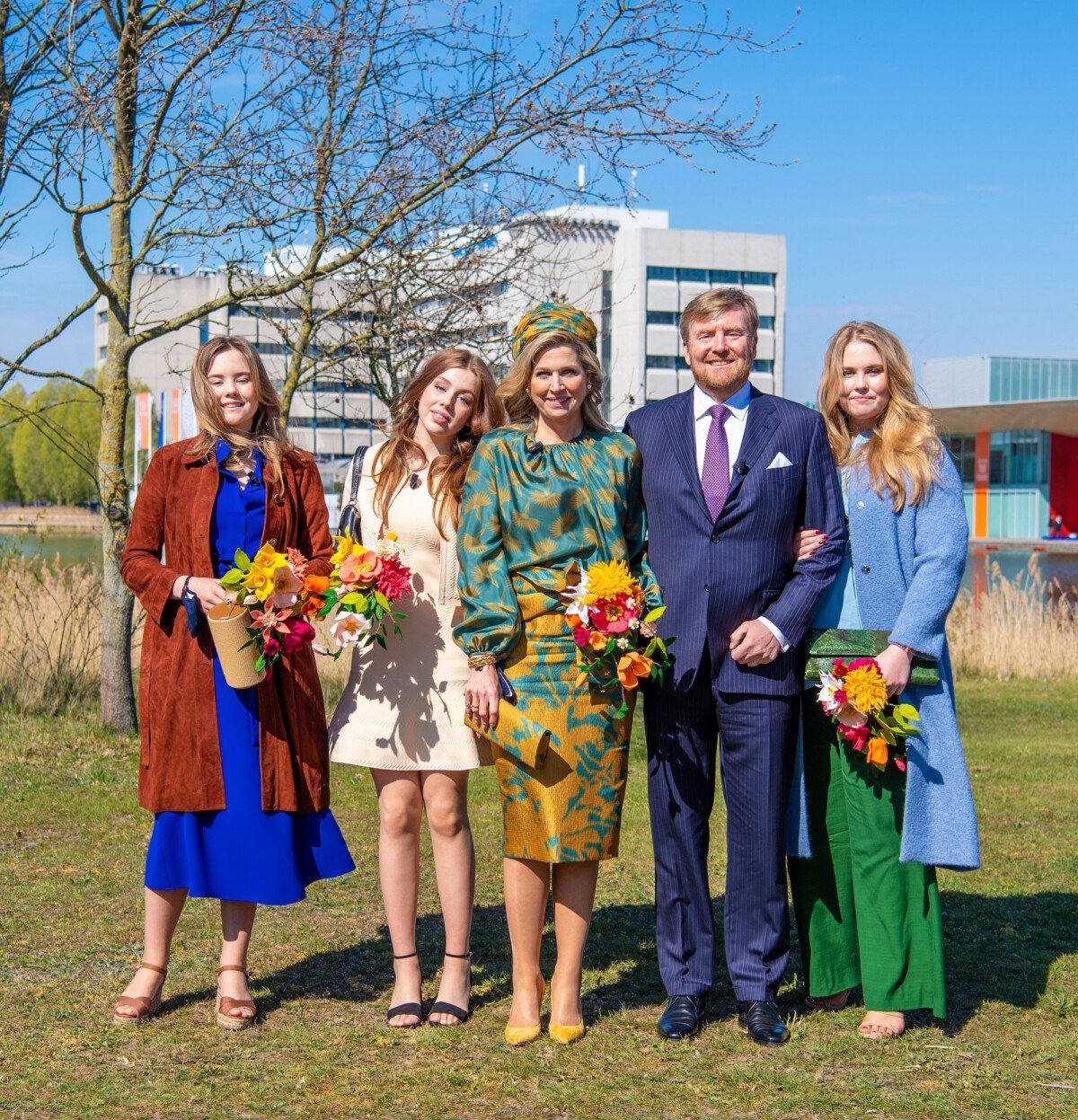 Photo Le Roi Willem Alexander Et La Reine Maxima Des Pays Bas Avec Leurs Filles La Princesse