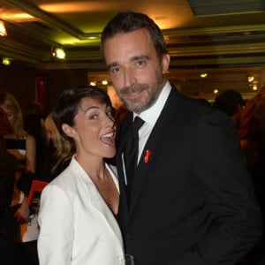 Archives - Alessandra Sublet et son mari Clément Miserez - Dîner de la mode pour le Sidaction au pavillon d'Armenonville à Paris. Le 23 janvier 2014