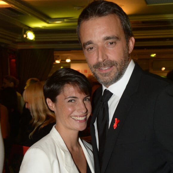 Archives - Alessandra Sublet et son mari Clément Miserez - Dîner de la mode pour le Sidaction au pavillon d'Armenonville à Paris.