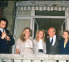 Jean-Marie Le Pen et ses filles Marine, Marie-Caroline et Yann en 1988