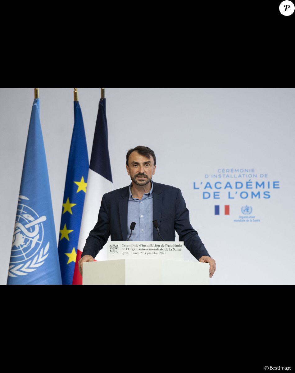 Grégory Doucet, maire de Lyon lors la cérémonie d'installation de l'académie de l'Organisation mondiale de la santé à Lyon, France, le 27 septembre 2021. © Bondy/Pool/Bestimage
