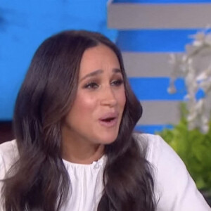 Meghan Markle sur le plateau de l'émission "The Ellen Show" à Los Angeles, le 17 novembre 2021.