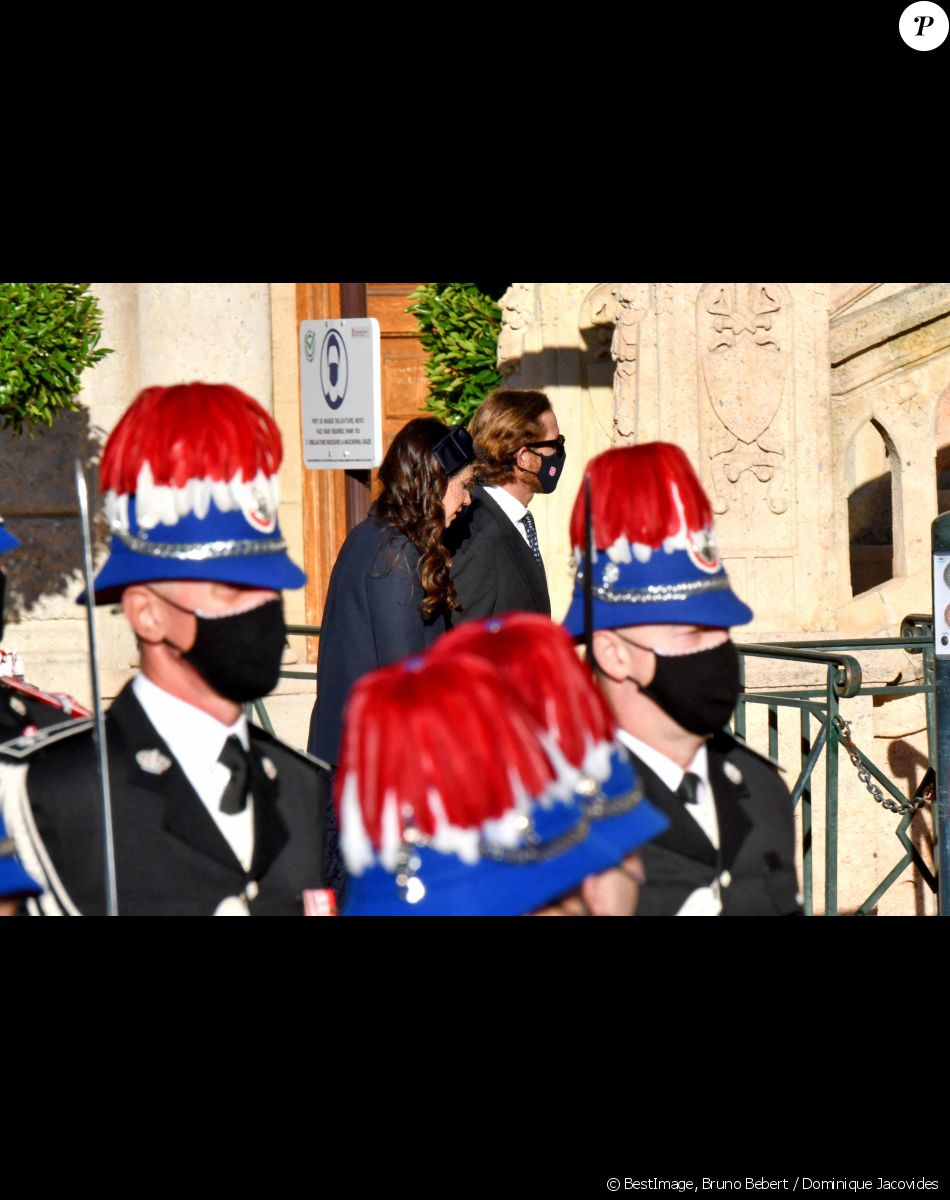 Andrea Casiraghi, Tatiana Santo Domingo - Arrivées en la cathédrale de Monaco pour la messe d'action de grace avec Te Deum lors de la la fête nationale de Monaco le 19 novembre 2021. © Bruno Bebert / Dominique Jacovides / Bestimage