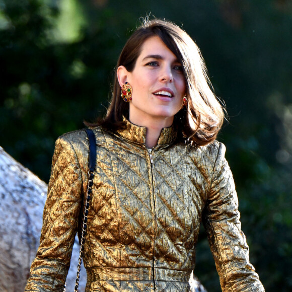 Charlotte Casiraghi - Arrivées en la cathédrale de Monaco pour la messe d'action de grace avec Te Deum lors de la la fête nationale de Monaco. © Bruno Bebert / Dominique Jacovides / Bestimage