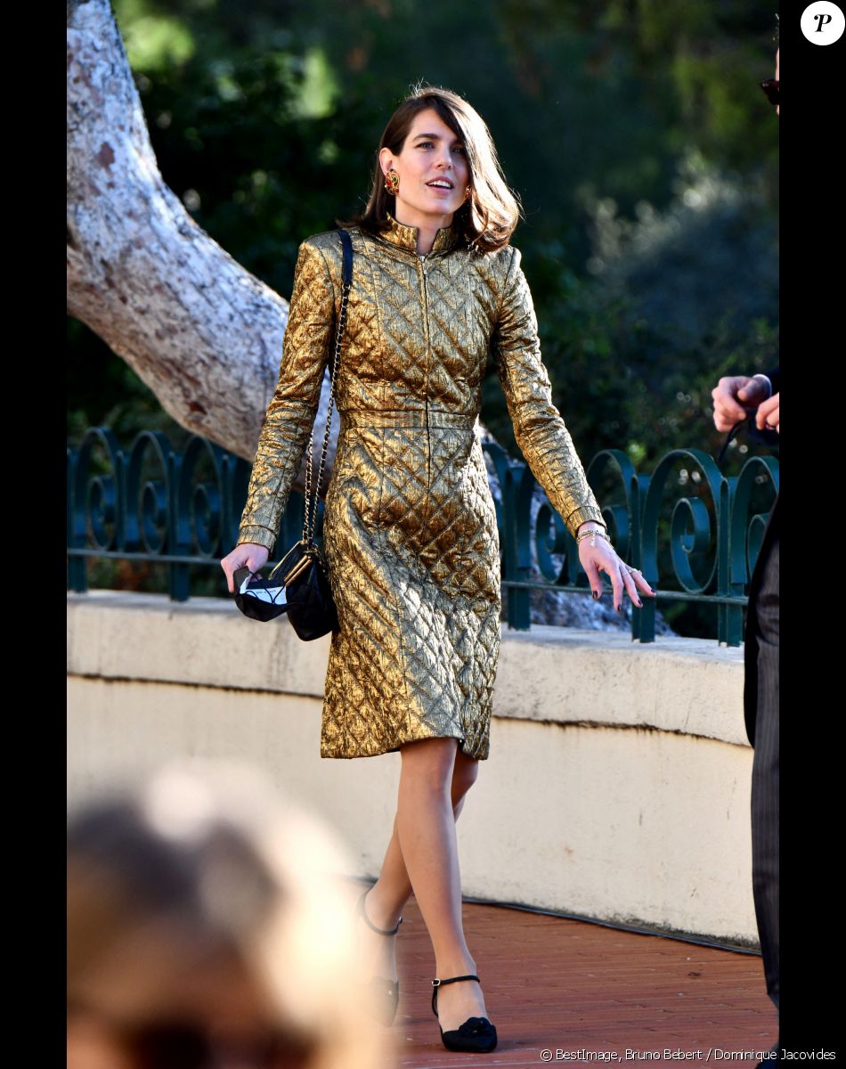 Charlotte Casiraghi - Arrivées en la cathédrale de Monaco pour la messe d'action de grace avec Te Deum lors de la la fête nationale de Monaco. © Bruno Bebert / Dominique Jacovides / Bestimage