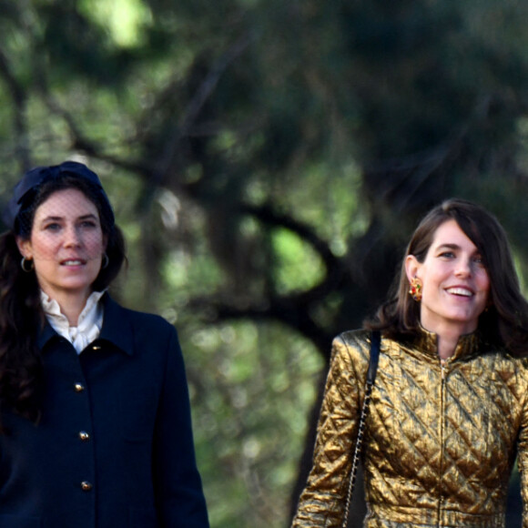 Tatiana Santo Domingo, Charlotte Casiraghi, Andrea Casiraghi - Arrivées en la cathédrale de Monaco pour la messe d'action de grace avec Te Deum lors de la la fête nationale de Monaco le 19 novembre 2021. © Bruno Bebert / Dominique Jacovides / Bestimage