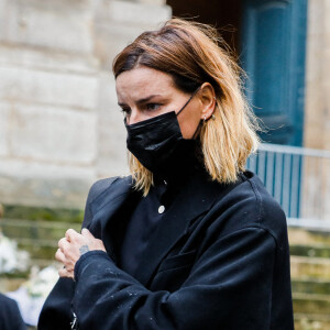 Fauve Hautot - Arrivées aux Obsèques du danseur étoile Patrick Dupond en l'église Saint-Roch à Paris, France, le 11 mars 2021.